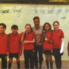Dame Kelly Holmes with students