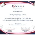 KG ISA winning story telling certificate